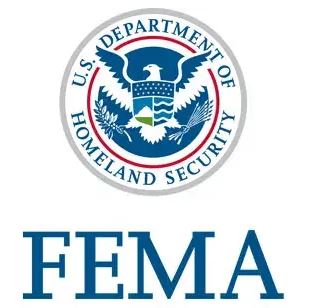 FEMA Logo Guadalupe County Texas Disaster Center in Downtown Seguin Texas